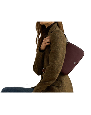 BORSA IN VERA PELLE " DANNI " - DARK GARNET 431883768 052 RALPH LAUREN 