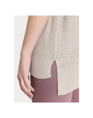 POLO IN MAGLIA LUREX RICE STITCH - CROCKERY DS02MG C84 RAGNO 