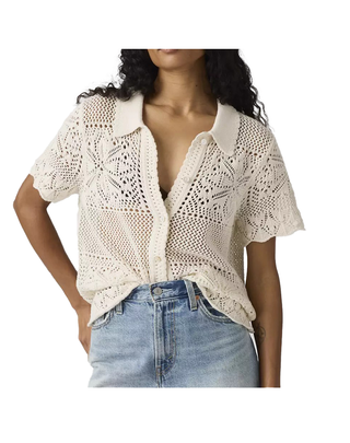 CAMICIA DONNA MANICA CORTA IN MAGLIA - LATTE 005A9-0002 U LEVI'S 