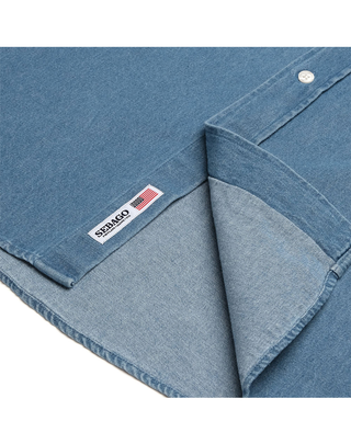 CAMICIA UOMO BUTTON-DOWN "MERCER" - BLUE INDIGO 74112WW 732 SEBAGO 