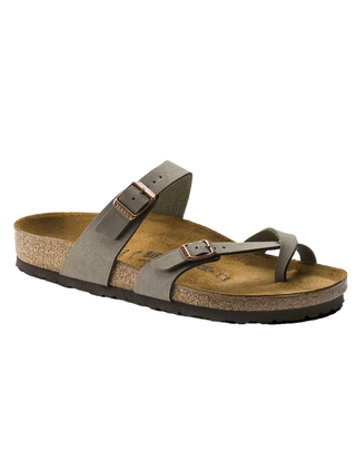 INFRADITO MAYARI IN BIRKO-FLOR NUBUCK STONE 071071-N STONE BIRKENSTOCK 