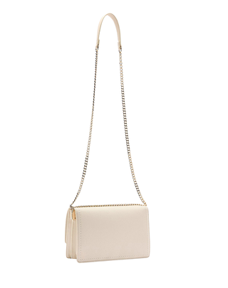 TRACOLLINA CON POCHETTE IN SIMIL PELLE - CREMA