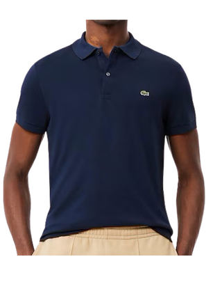 POLO UOMO REGULAR FIT IN COTONE PIMA - BLU DH2050 166 LACOSTE 