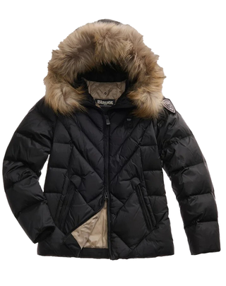 PIUMINO DONNA "ALICIA" - NERO INTERNO BEIGE 25WBLDC03097 999BL BLAUER 