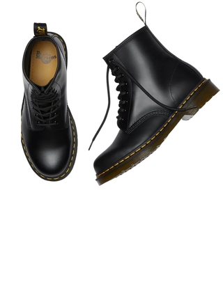 STIVALETTI STRINGATI NERI " 1460 " IN PELLE SMOOTH<BR/> 11822006 BLACK DR.MARTENS 