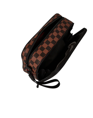 POCHETTE " CLEAR RUBBER SHARK " MARRONE