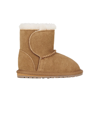 STIVALETTO INFANT "TODDLE" IN PELLE - CHESTNUT B10737- CHESTNUT EMU 