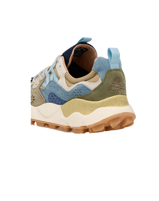 SNEAKERS UOMO YAMANO 3 - BLU BEIGE VERDE 001-2017816-01 3C11 FLOWER MOUNTAIN 