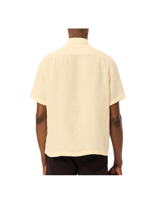 CAMICIA MANICA CORTA IN LINO RELAXED FIT - BEIGE CH2339 056 LACOSTE 