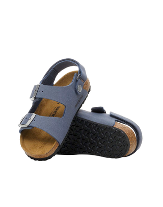 SANDALO KIDS " MILANO " IN BIRKOFLOR - NAVY 1030427-SG NAVY BIRKENSTOCK 
