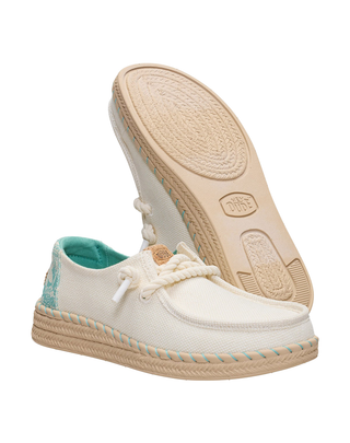 MOCASSINO IN TELA DONNA  WENDY ESPADRILLE HIBISCUS - EGRET MULTI HD.45237 0NI HEY DUDE 