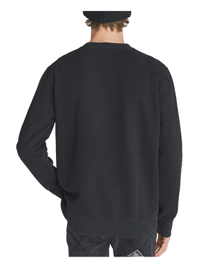 FELPA UOMO GIROCOLLO CONTRACT NUMBER - NERA CREW NECK BRUSH NUMBER BLACK ROY ROGERS 