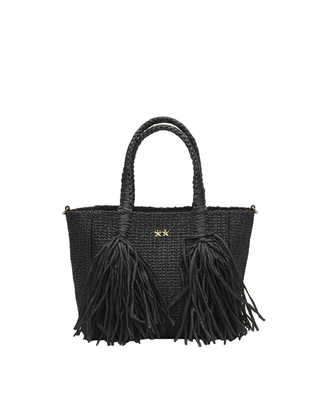 MINI BORSA CON FRANGE - BLACK SW0045 BK F**K 