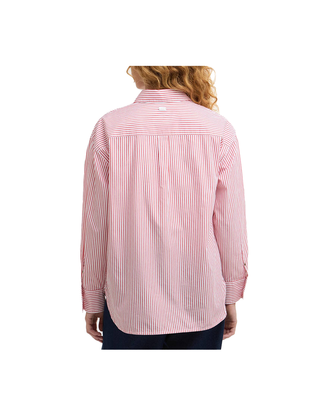 CAMICIA DONNA OVER MOTIVO A RIGHE - ROSSO LSH1740 RE16 BARBOUR 