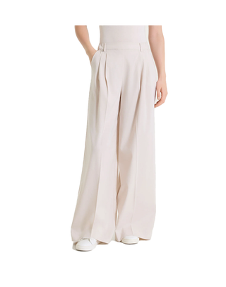 PANTALONE PALAZZO CON PINCES IN TESSUTO SUPER NATURAL - CHAMPIGNON DP79PA 786 RAGNO 
