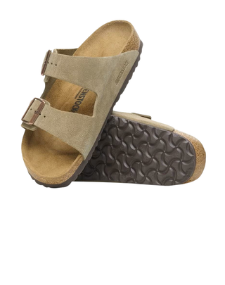 SANDALI "ARIZONA" IN PELLE SCAMOSCIATA - TAUPE 051463 TAUPE BIRKENSTOCK 
