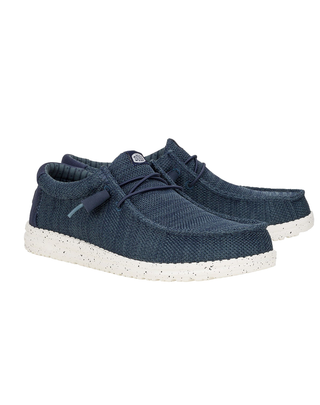 MOCASSINO UOMO " WALLY STRETCH SOX " - NAVY HD.41898 410 HEY DUDE 