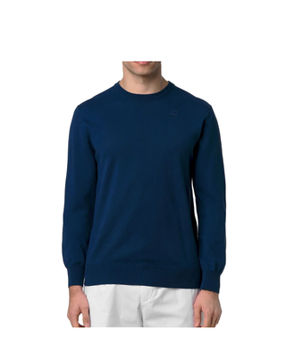 MAGLIONE UOMO "SEBASTIEN COTTON PS" -  BLUE DK DENIM K4122YW H13 K-WAY 