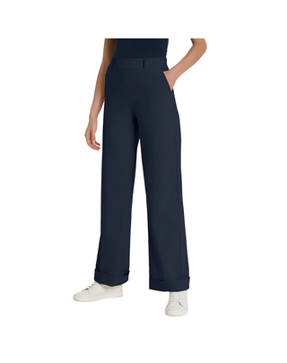 PANTALONE A GAMBA LARGA IN TESSUTO SUPER FRESH - BLU DP23P4 078 RAGNO 