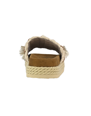 SANDALO A FASCIA CON FRANGE - BEIGE 451008K BEI MOU 
