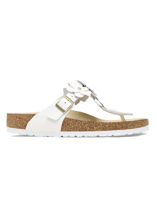 INFRADITO IN PELLE GIZEH FLOWER - BIANCO 1026686-N WHITE BIRKENSTOCK 