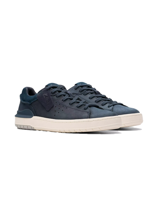 SNEAKERS UOMO IN PELLE NABUK BLU " COURTLITE 2 RUN " 26181 323 CLARKS 
