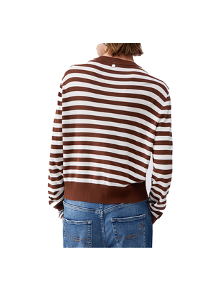 CARDIGAN IN MAGLIA CON INSERTO IN TWILL STAMPATO WA6384MS49I P9245 LIU JO 