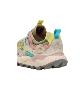 SNEAKERS "YAMANO 3 WOMAN" IN SUEDE E TESSUTO -VERDE BEIGE 001-2017817-65 1E05 FLOWER MOUNTAIN 