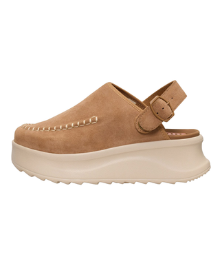 SANDALO DONNA CON PLATFORM " DELRAY CLOG SUEDE " - TAN 44259 265 HEY DUDE 