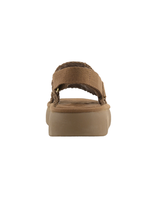 SANDALO IN PELLE SCAMOSCIATA MONOCROM - NUT BROWN 531001A NUTBR MOU 