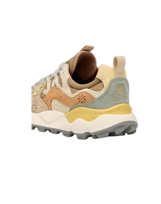 SNEAKERS UOMO "YAMANO 3" - BEIGE/GIALLO 2017818-01 2B41 FLOWER MOUNTAIN 