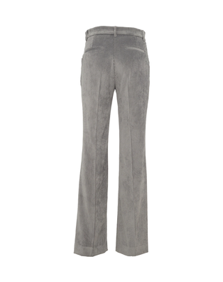 PANTALONE FLARE IN VELLUTO A COSTA - GRIGIO CHIARO P093PU MG826 MANILA GRACE 