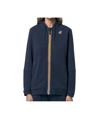 FELPA UNISEX CON CAPPUCCIO " PROSPER POLY COTTON " - BLUE INSIGNA K1126HW B67 K-WAY 