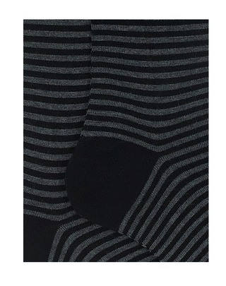 CALZE LUNGHE UOMO RIGHE WINDSOR - GRIGIO NERO AP102901 12164 GALLO 