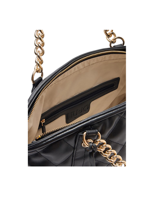 BORSA " KATE " TRAPUNTATA IN ECO PELLE - NERO