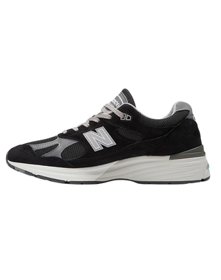 SNEAKERS UOMO " 991V2 MADE IN UK " BLACK CON SMOKED PEARL E SILVER