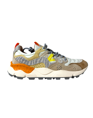 SNEAKERS UNISEX YAMANO 3 CON INSERTI ZEBRATI - BROWN CREAM ORANGE 001-2017818-63 4D71 FLOWER MOUNTAIN 