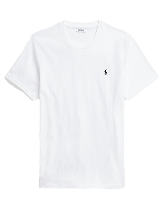 T-SHIRT UOMO IN JERSEY DI COTONE - WHITE 714844756 005 RALPH LAUREN 