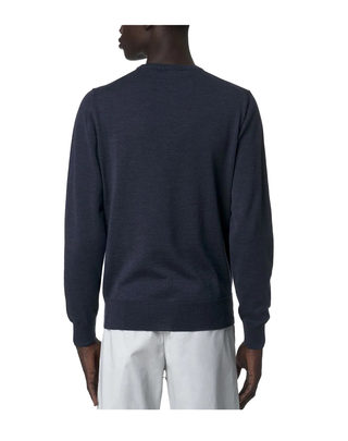 MAGLIONE UOMO SEBASTIEN MERINO - BLUE FADED MEL K2142EW KA8 K-WAY 