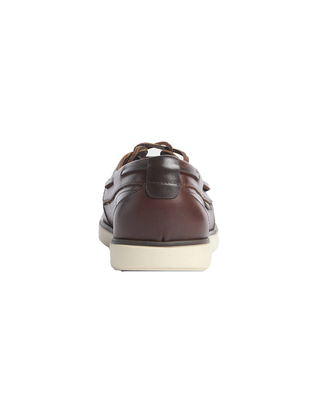 SCARPE DA BARCA UOMO IN PELLE " ROTHLEY " - DARK BROWN MFO0835 BR77 BARBOUR 