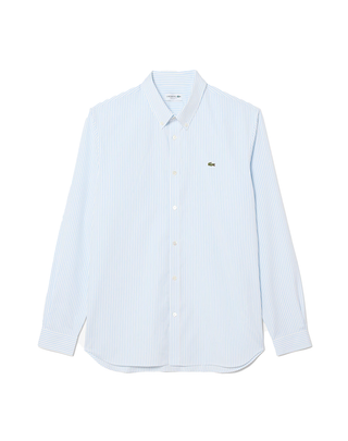 CAMICIA A RIGHE REGULAR FIT IN COTONE PINPOINT - BIANCO CELESTE CH5084 FAC LACOSTE 