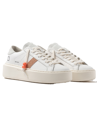 SNEAKERS DONNA HILL LOW PLATFORM CALF WHITE-COOPER HILL LOW PLATFORM CC\CC D.A.T.E. 