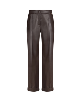 PANTALONI DONNA IN TESSUTO SPALMATO - CIOCCOLATO MF5069E0624 90915 LIU JO 