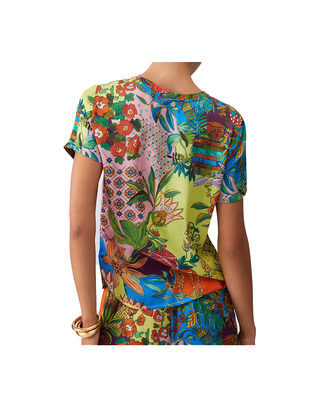 T-SHIRT IN RASO STAMPATO MULTICOLOR WA6512T473A P9363 LIU JO 