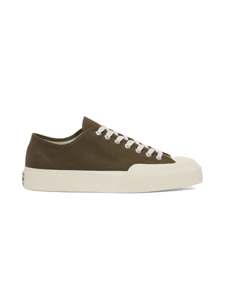 SNEAKERS "2432 WORKS LOW CUT" IN COTONE - VERDE OLIVA S51347W A39 SUPERga 
