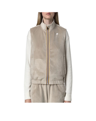 GILET DONNA VIVIELME VELOUR POLAR - BEIGE CASHMEIRE K3132LW BB1 K-WAY 