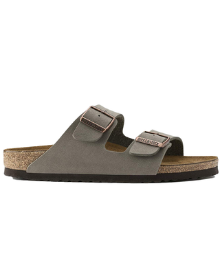 SANDALO ARIZONA PIANTA STRETTA IN BIRKO-FLOR NUBUCK - STONE 0151213 STONE BIRKENSTOCK 