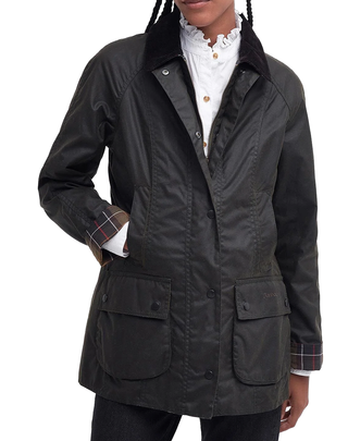 GIACCA CERATA DONNA CLASSICA " BEADNELL " OLIVE LWX0668 OL71 BARBOUR 