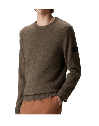 MAGLIA UOMO IN MISTO LANA YAK " GEDIZ " - MARRONE MELANGE PEU5621 766 PEUTEREY 