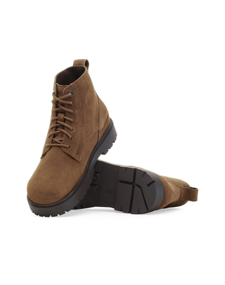 STIVALETTO STRINGATO UOMO " HIGHWOOD LACE MID " IN PELLE SCAMOSCIATA DARK TEA 1030965 DARK TEE BIRKENSTOCK 